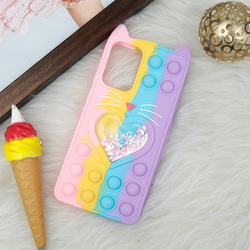 قاب اورجینال سیلیکونی آکواریومی Lucky Cat پاپیتی Samsung Galaxy A72