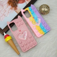 قاب اورجینال سیلیکونی آکواریومی Lucky Cat پاپیتی Samsung Galaxy A72