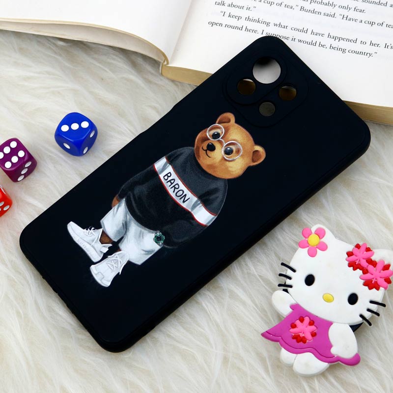 قاب سیلیکونی عروسکی محافظ لنزدار طرح خرس Xiaomi Mi 11 Lite