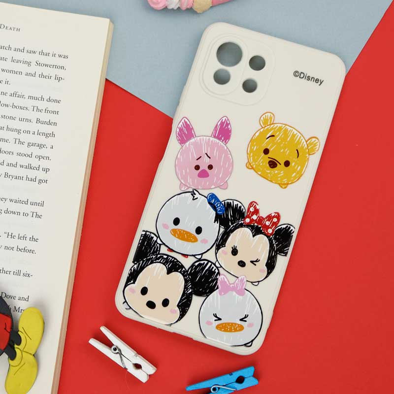 قاب سیلیکونی سفید محافظ لنزدار طرح دیزنی دخترانه Xiaomi Mi 11 Lite