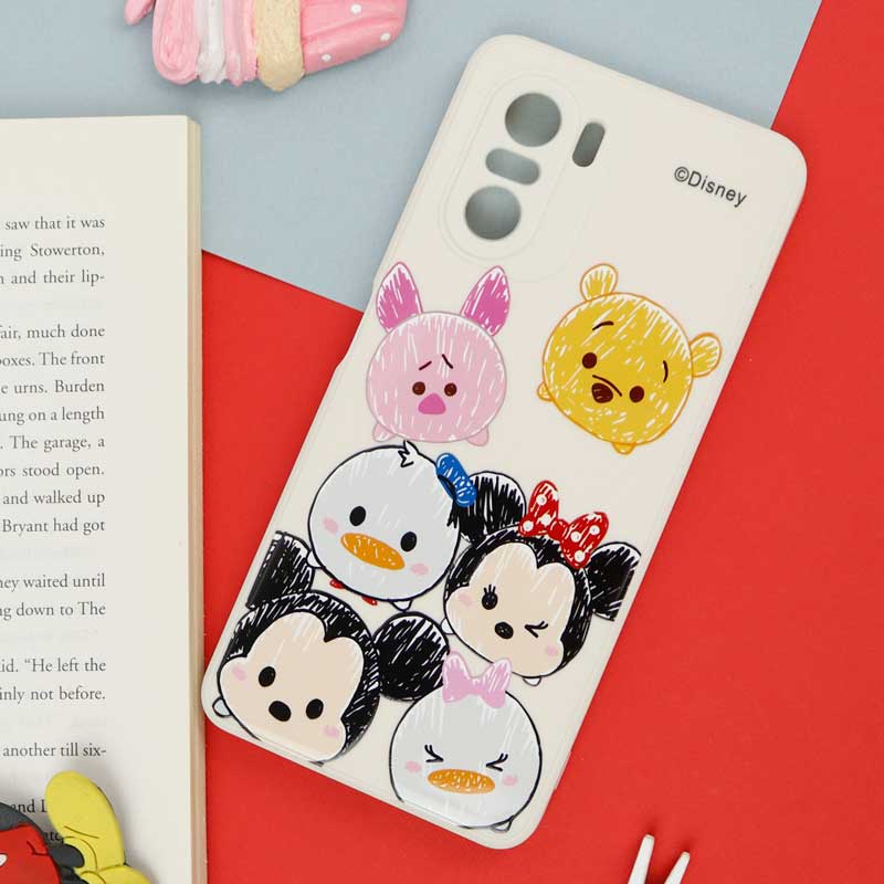 قاب سیلیکونی سفید محافظ لنزدار طرح دیزنی دخترانه Xiaomi Poco F3