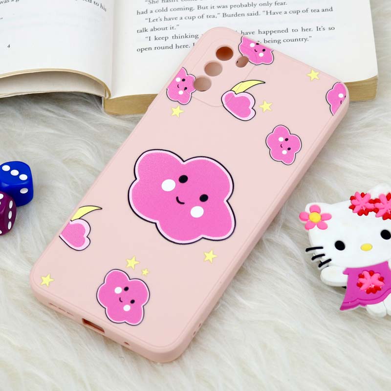 قاب سیلیکونی عروسکی محافظ لنزدار طرح ابر Xiaomi Poco M3