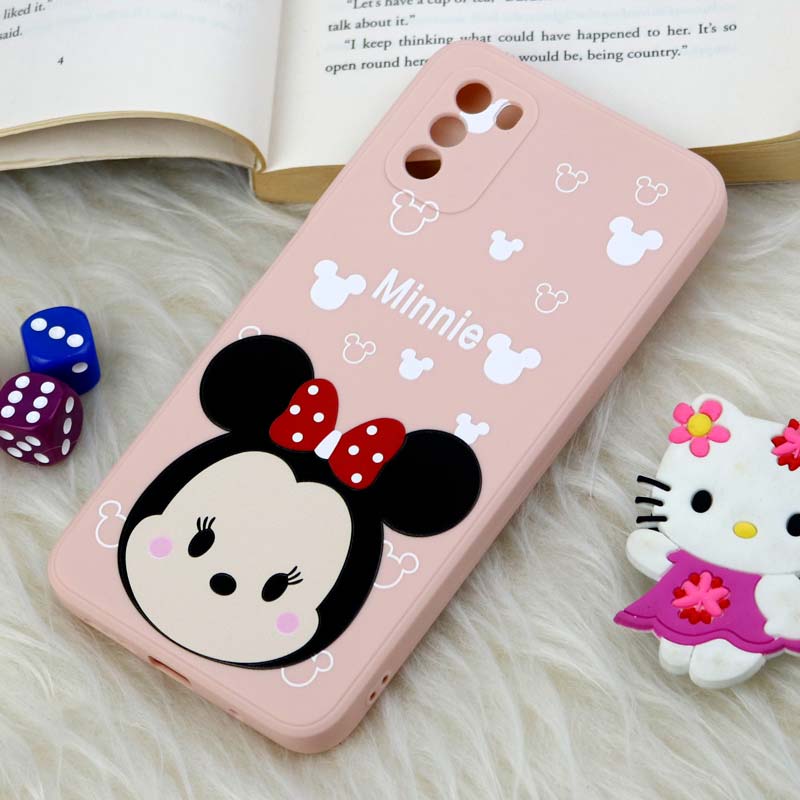 قاب سیلیکونی عروسکی محافظ لنزدار طرح مینی موس Xiaomi Poco M3