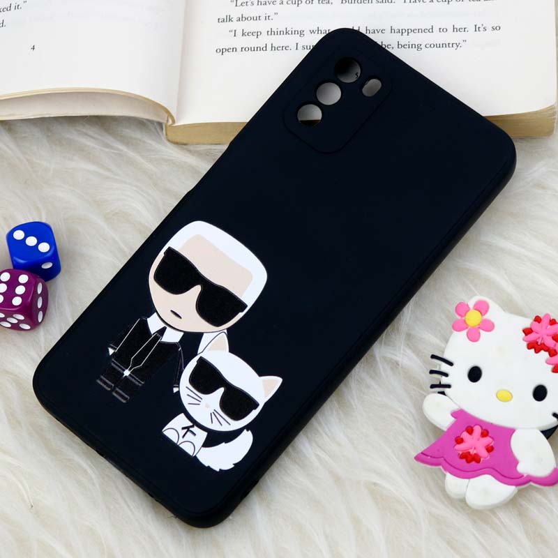 قاب سیلیکونی عروسکی محافظ لنزدار طرح Boss Cat شیائومی Xiaomi Poco M3
