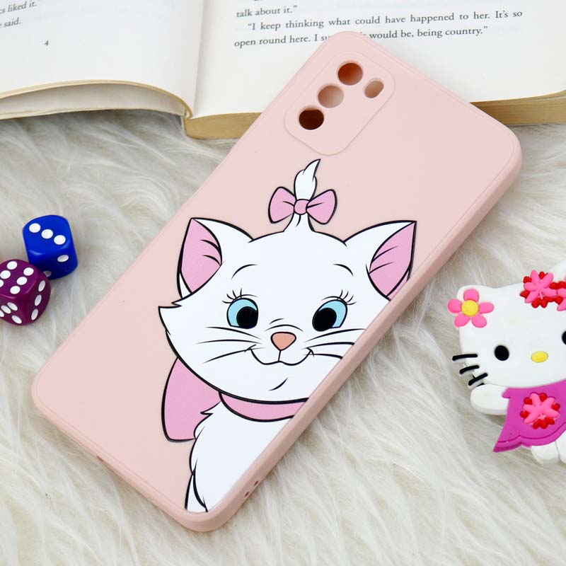 قاب سیلیکونی عروسکی محافظ لنزدار طرح گربه اشرافی Xiaomi Poco M3