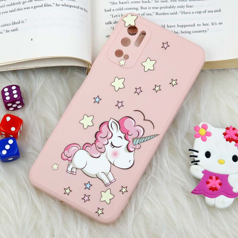 قاب سیلیکونی عروسکی محافظ لنزدار طرح یونیکورن 1 Xiaomi Poco M3 Pro