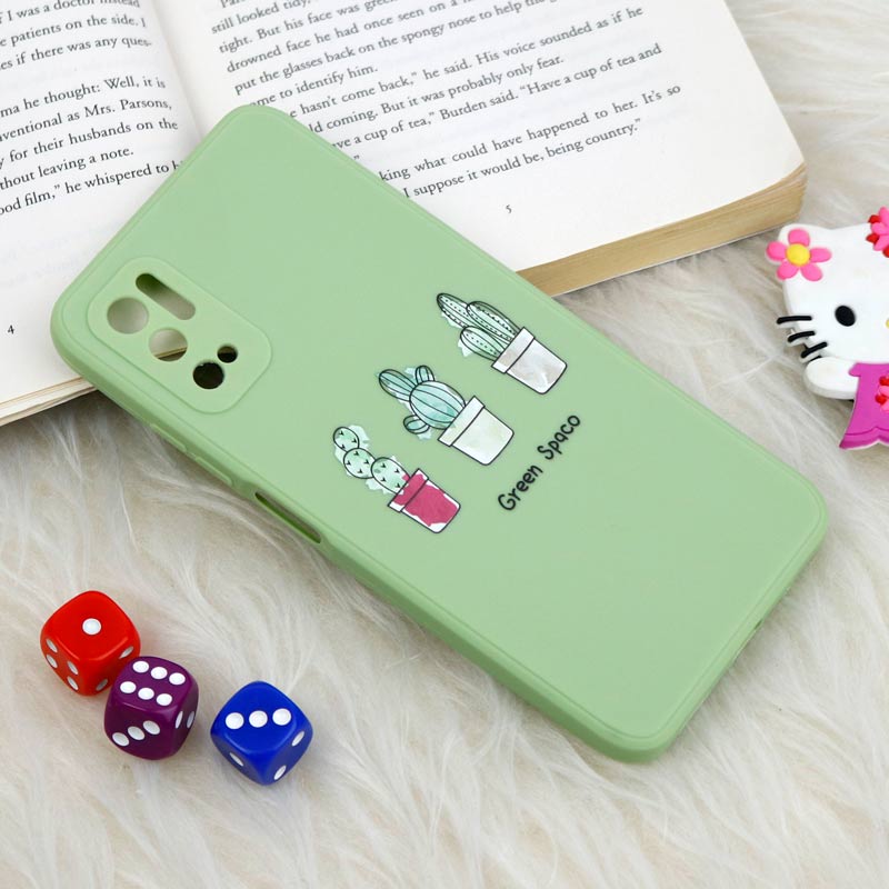 قاب سیلیکونی عروسکی محافظ لنزدار طرح کاکتوس Xiaomi Poco M3 Pro