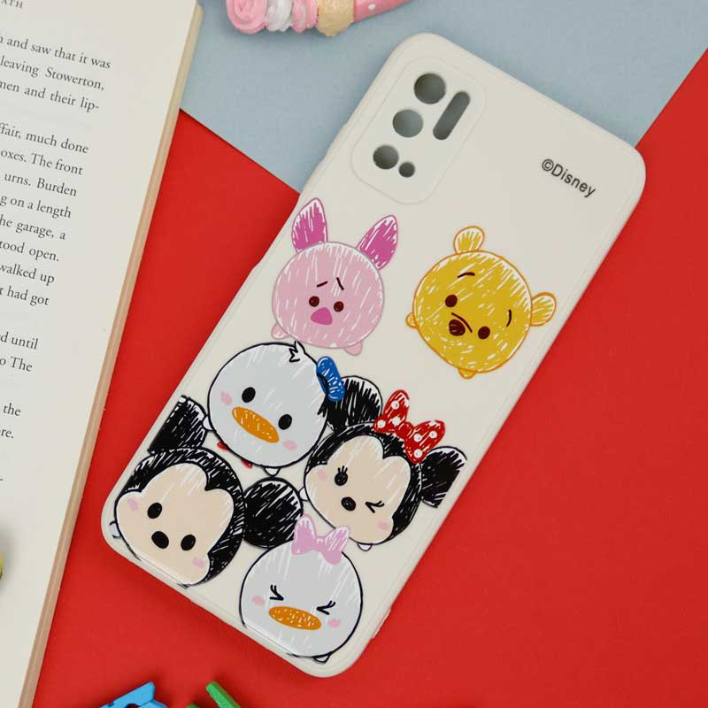 قاب سیلیکونی سفید محافظ لنزدار طرح دیزنی دخترانه Xiaomi Poco M3 Pro