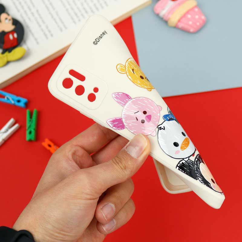 قاب سیلیکونی سفید محافظ لنزدار طرح دیزنی دخترانه Xiaomi Poco M3 Pro