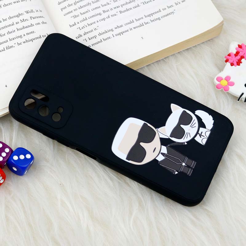 قاب سیلیکونی عروسکی محافظ لنزدار طرح Boss Cat شیائومی Xiaomi Poco M3 Pro
