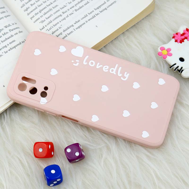 قاب سیلیکونی عروسکی محافظ لنزدار طرح Lovedly شیائومی Xiaomi Poco M3 Pro