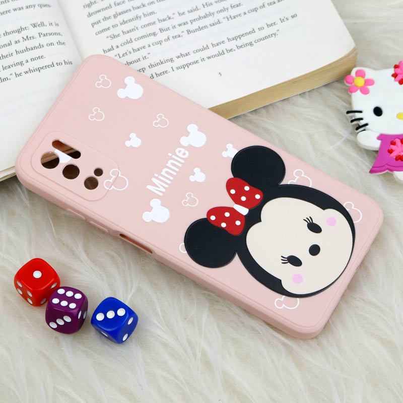 قاب سیلیکونی عروسکی محافظ لنزدار طرح مینی موس Xiaomi Poco M3 Pro