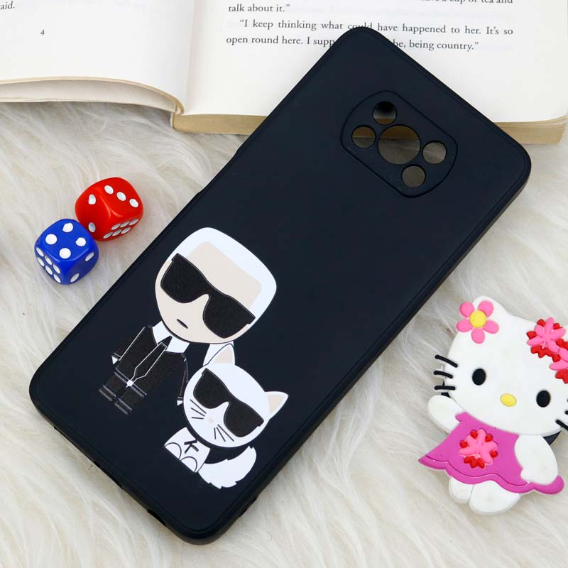 قاب سیلیکونی عروسکی محافظ لنزدار طرح Boss Cat شیائومی Xiaomi Poco X3