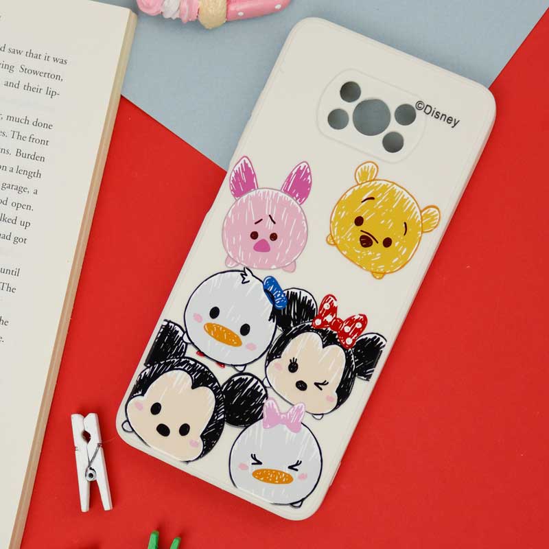 قاب سیلیکونی سفید محافظ لنزدار طرح دیزنی دخترانه Xiaomi Poco X3