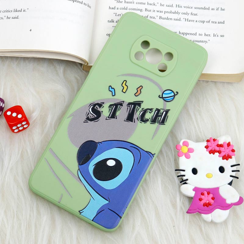 قاب سیلیکونی عروسکی محافظ لنزدار طرح استیچ Xiaomi Poco X3