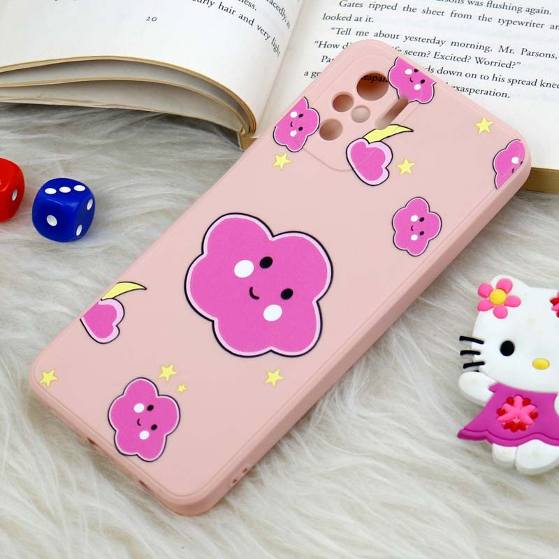قاب سیلیکونی عروسکی محافظ لنزدار طرح ابر Xiaomi Redmi Note 10 / Redmi Note 10s