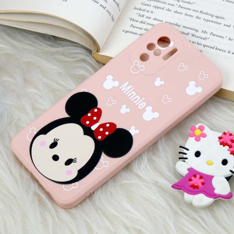 قاب سیلیکونی عروسکی محافظ لنزدار طرح مینی موس Xiaomi Redmi Note 10 / Redmi Note 10s