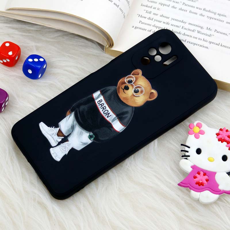 قاب سیلیکونی عروسکی محافظ لنزدار طرح خرس Xiaomi Redmi Note 10 / Redmi Note 10s