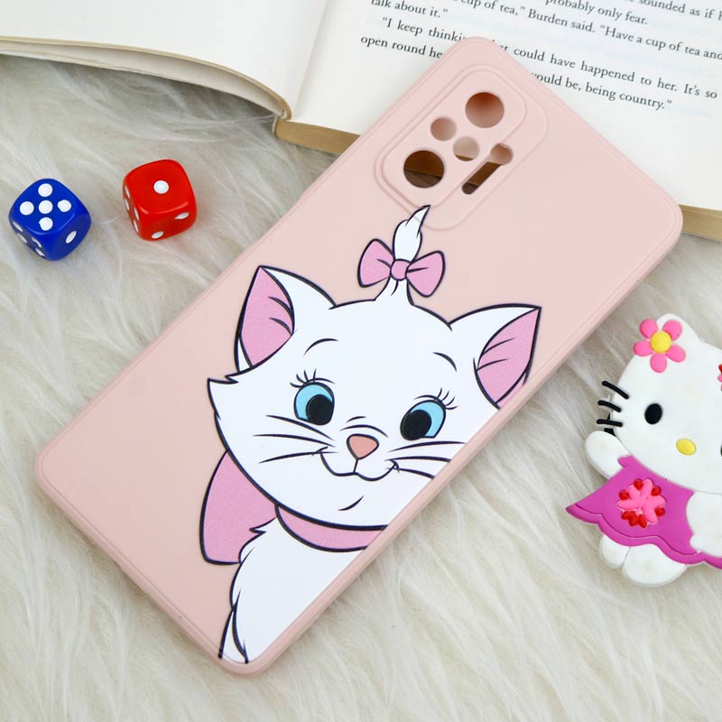 قاب سیلیکونی عروسکی محافظ لنزدار طرح گربه اشرافی Xiaomi Redmi Note 10 Pro