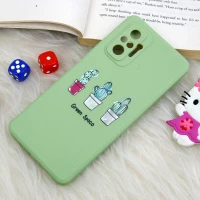 قاب سیلیکونی عروسکی محافظ لنزدار طرح کاکتوس Xiaomi Redmi Note 10 Pro