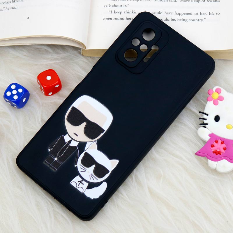 قاب سیلیکونی عروسکی محافظ لنزدار طرح Boss Cat شیائومی Xiaomi Redmi Note 10 Pro