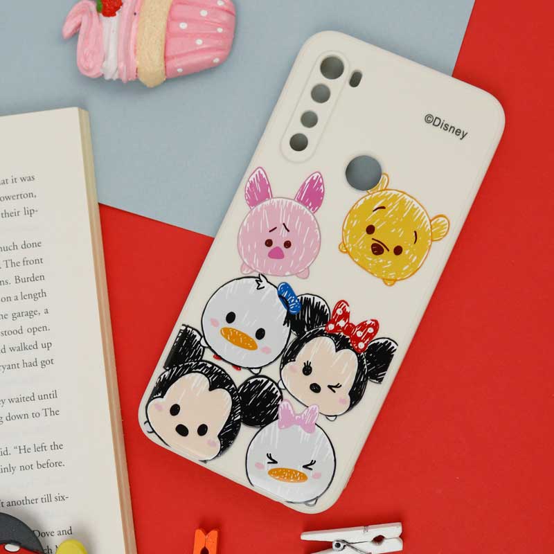 قاب سیلیکونی سفید محافظ لنزدار طرح دیزنی دخترانه Xiaomi Redmi Note 8