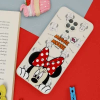 قاب سیلیکونی سفید محافظ لنزدار طرح میکی موس 1 شیائومی Xiaomi Redmi Note 9s / Note 9 Pro