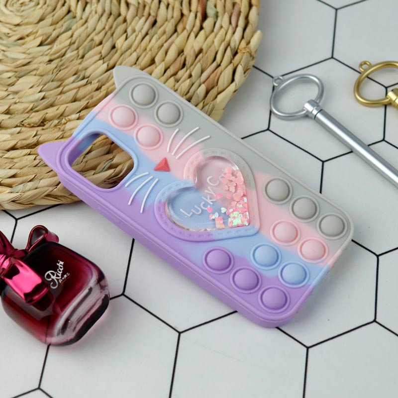 قاب اورجینال سیلیکونی آکواریومی Lucky Cat پاپیتی iPhone 11