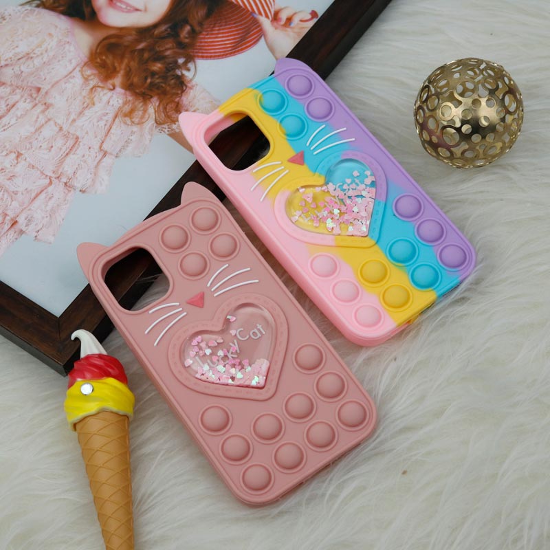 قاب اورجینال سیلیکونی آکواریومی Lucky Cat پاپیتی iPhone 11