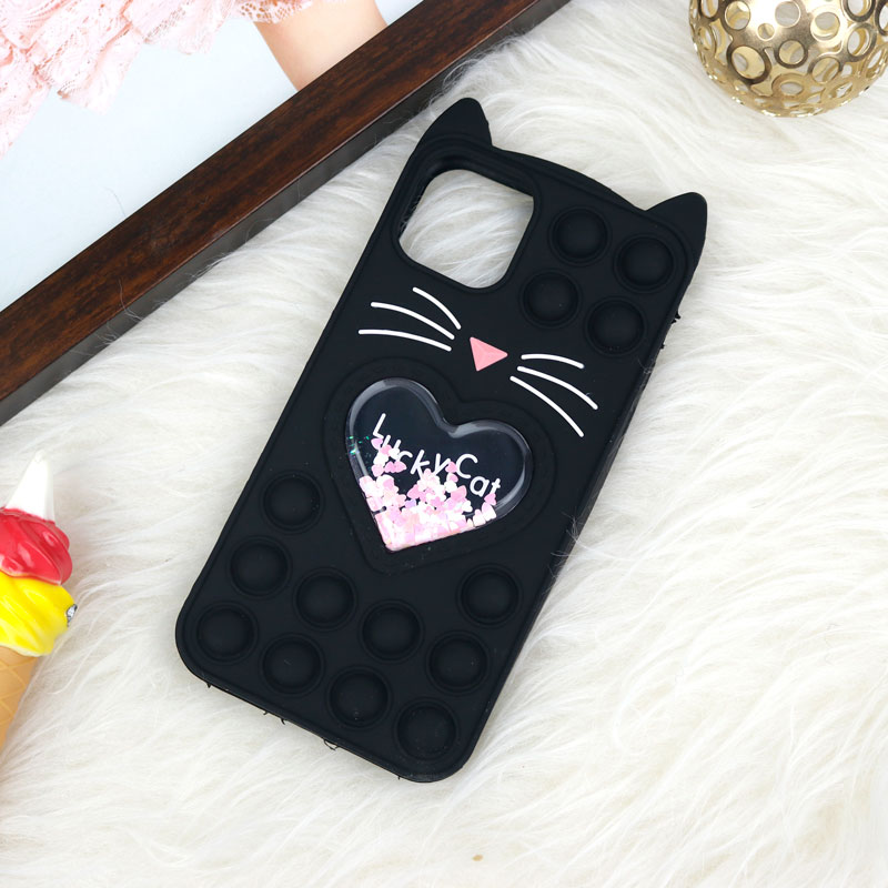 قاب اورجینال سیلیکونی آکواریومی Lucky Cat پاپیتی iPhone 11 Pro Max