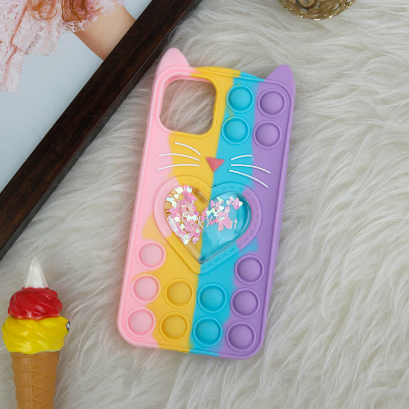 قاب اورجینال سیلیکونی آکواریومی Lucky Cat پاپیتی iPhone 11 Pro Max