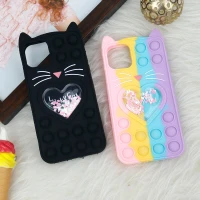 قاب اورجینال سیلیکونی آکواریومی Lucky Cat پاپیتی iPhone 11 Pro Max