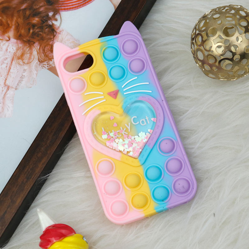 قاب اورجینال سیلیکونی آکواریومی Lucky Cat پاپیتی iPhone 7/8