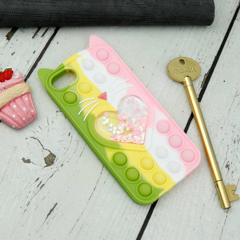 قاب اورجینال سیلیکونی آکواریومی Lucky Cat پاپیتی iPhone 7/8
