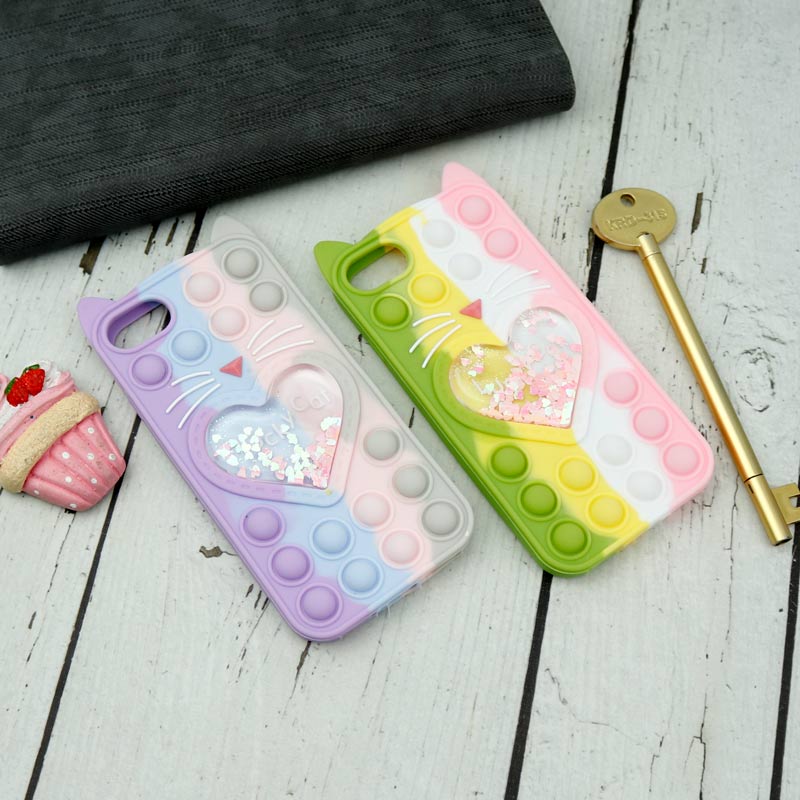 قاب اورجینال سیلیکونی آکواریومی Lucky Cat پاپیتی iPhone 7/8