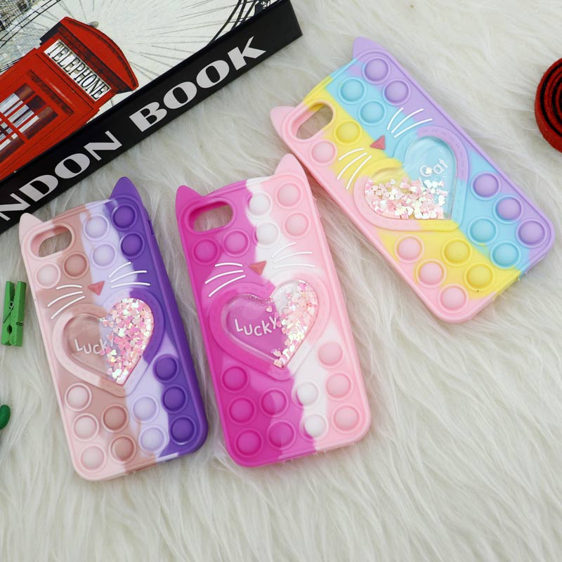 قاب اورجینال سیلیکونی آکواریومی Lucky Cat پاپیتی iPhone 7/8