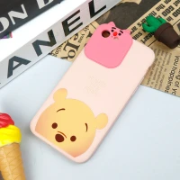 قاب سیلیکونی عروسکی محافظ لنزدار طرح Pooh آیفون iPhone 7/8