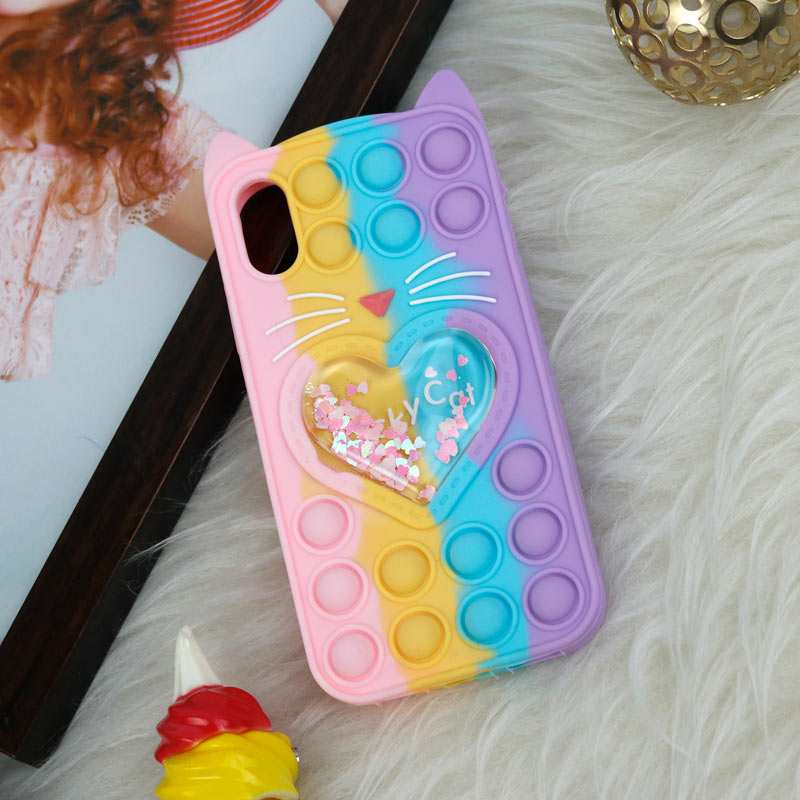 قاب اورجینال سیلیکونی آکواریومی Lucky Cat پاپیتی iPhone X/XS