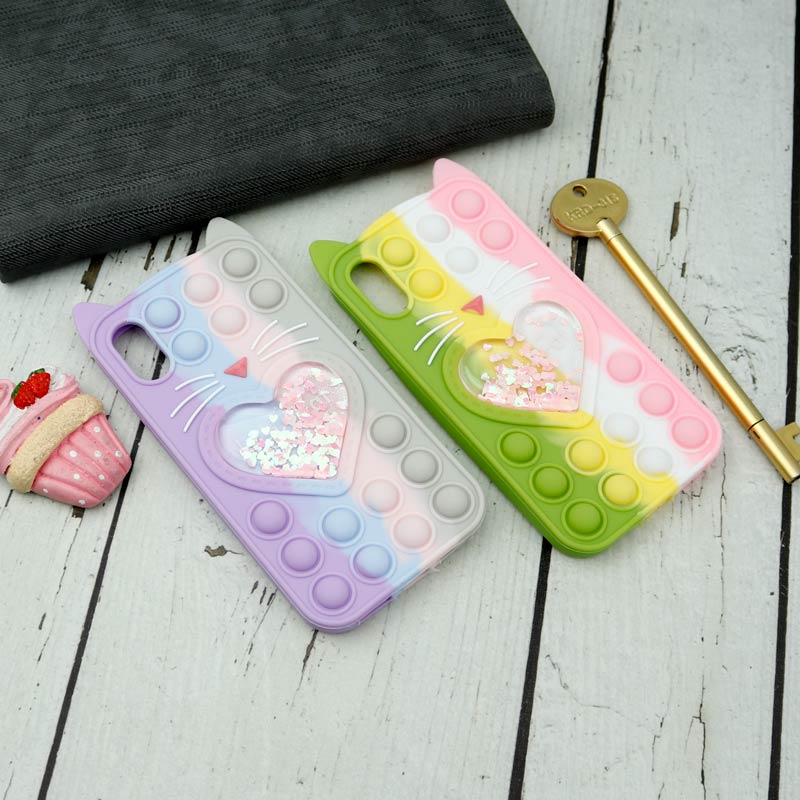 قاب اورجینال سیلیکونی آکواریومی Lucky Cat پاپیتی iPhone X/XS