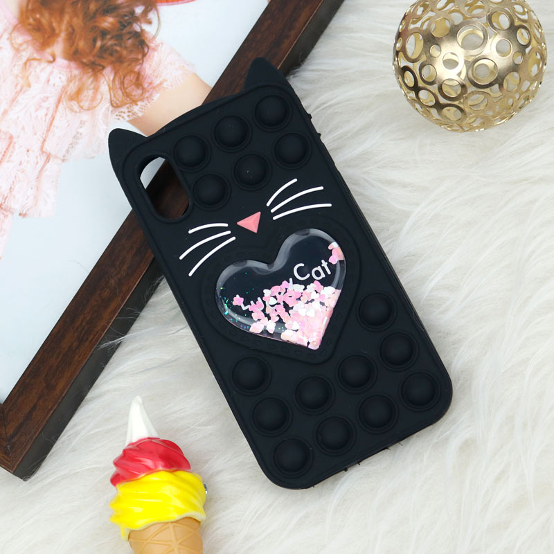 قاب اورجینال سیلیکونی آکواریومی Lucky Cat پاپیتی iPhone X/XS