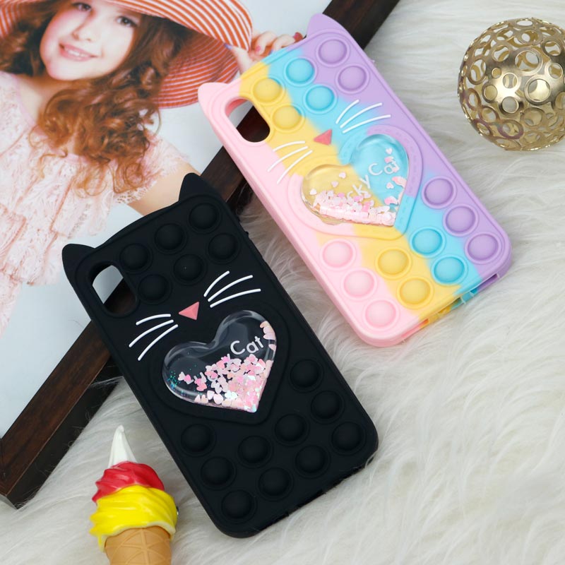 قاب اورجینال سیلیکونی آکواریومی Lucky Cat پاپیتی iPhone X/XS