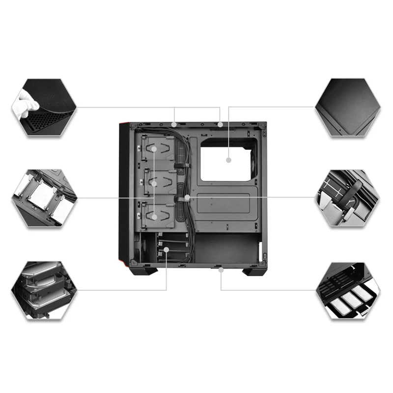 کیس کامپیوتر سیلوراستون SilverStone Primera Series SST-PM02B-G