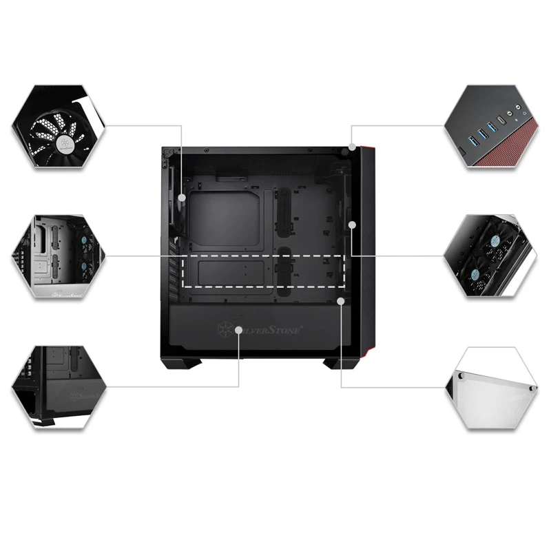 کیس کامپیوتر سیلوراستون SilverStone Primera Series SST-PM02B-G