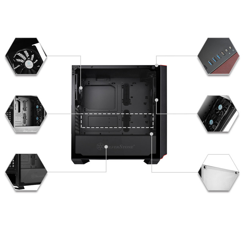 کیس کامپیوتر سیلوراستون SilverStone Primera Series SST-PM02B-G
