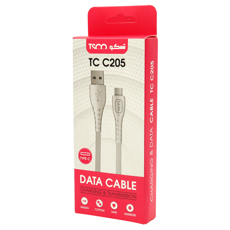 کابل تایپ سی TSCO TC C205 3A 1m