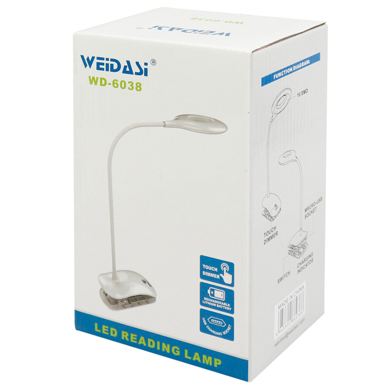 چراغ مطالعه شارژی ویداسی Weidasi WD-6038