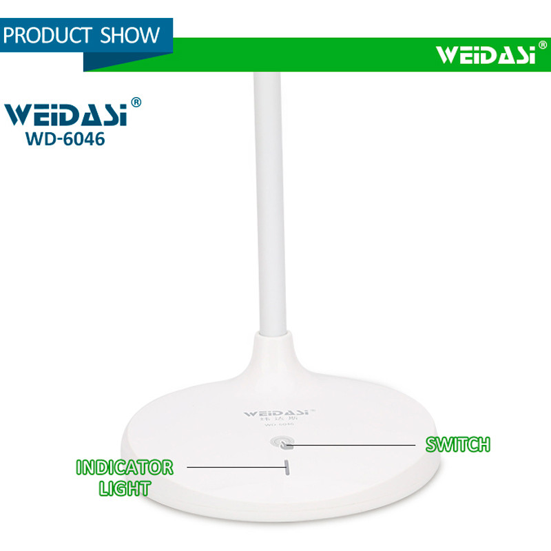 چراغ مطالعه شارژی ویداسی Weidasi WD-6046