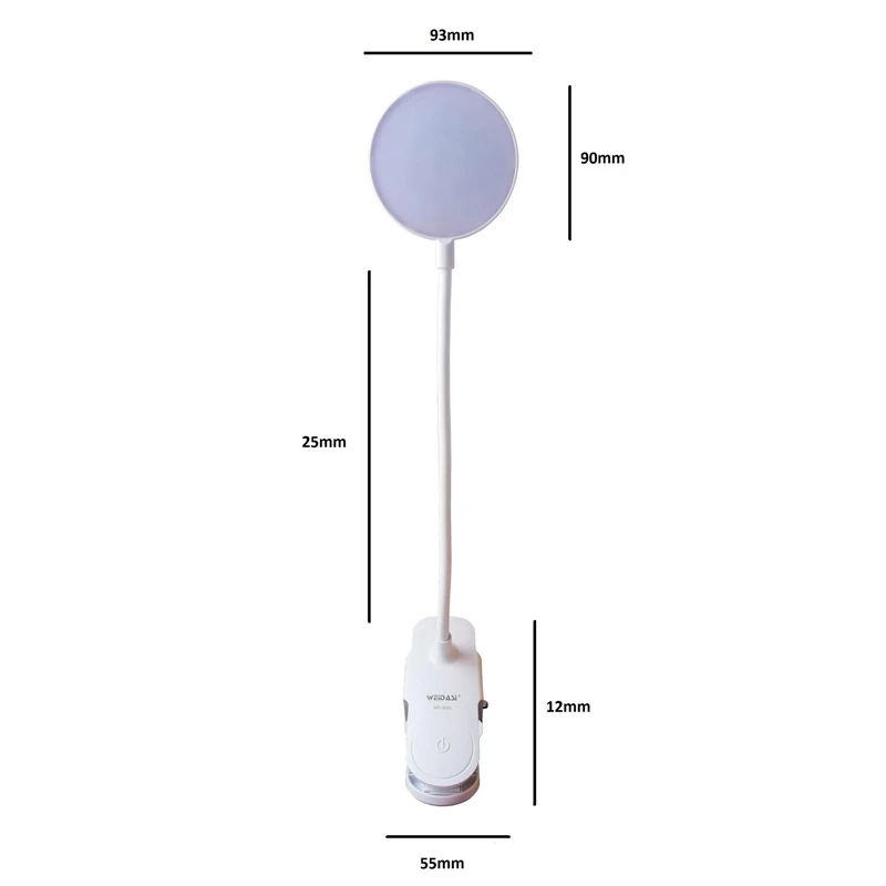 چراغ مطالعه شارژی ویداسی Weidasi WD-6051