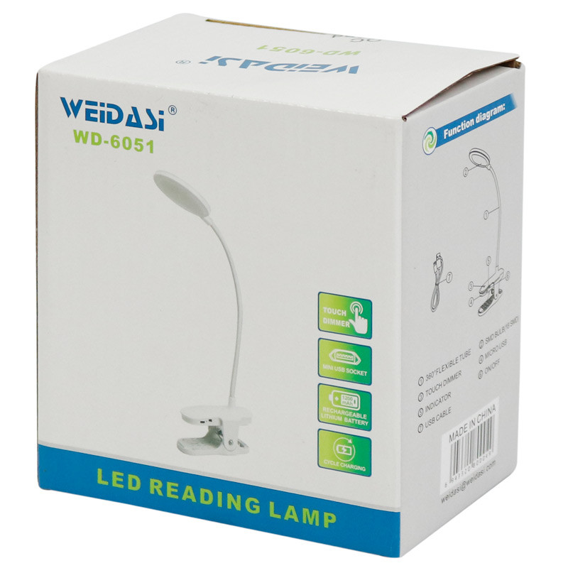 چراغ مطالعه شارژی ویداسی Weidasi WD-6051