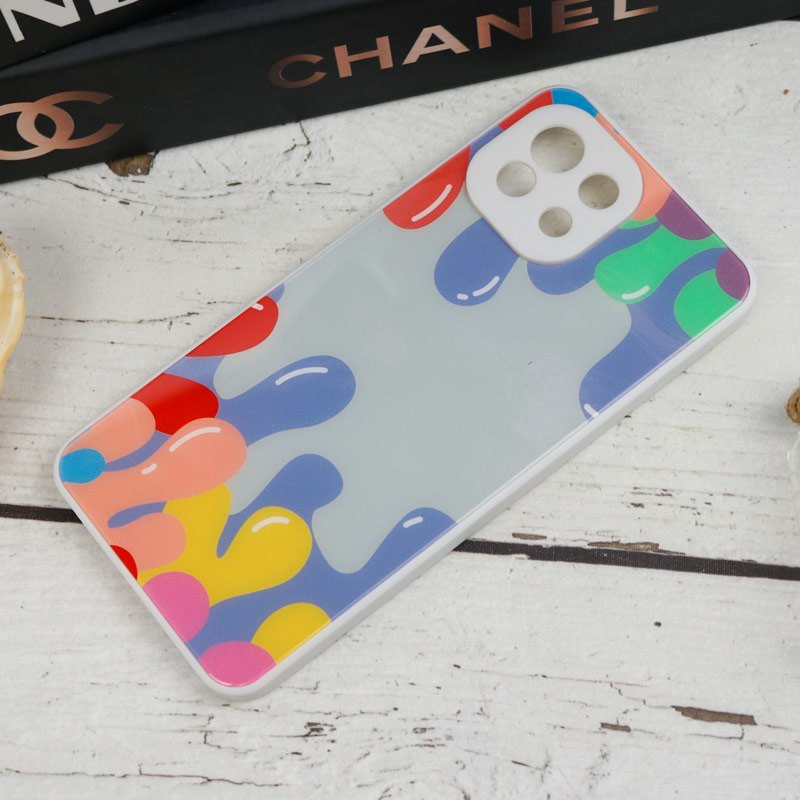 قاب طرحدار پشت گلسی محافظ لنزدار Xiaomi Mi 11 Lite